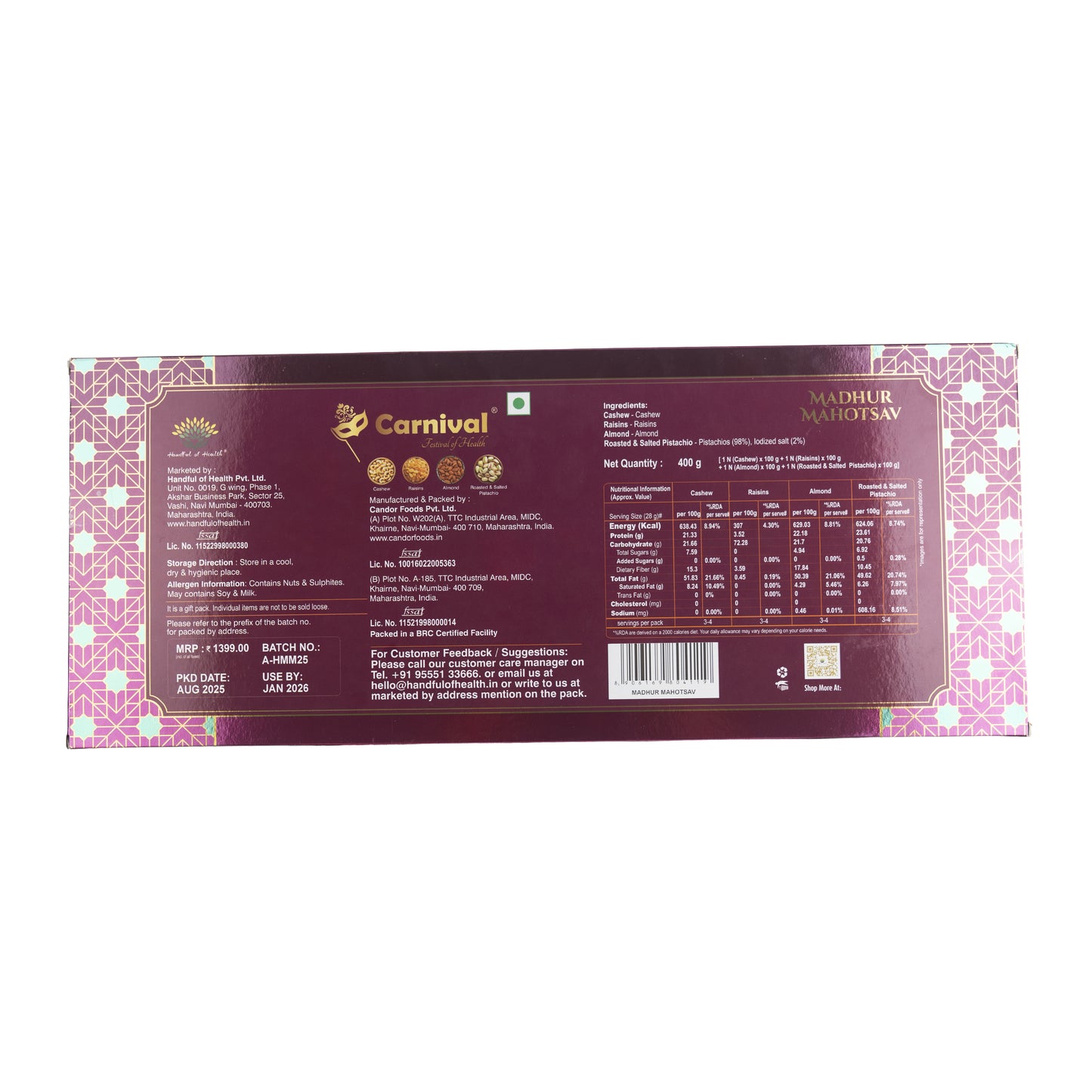 Madhur Mahotsav  "A Symphony of Love, Rhythm, and Flavor." (400g)